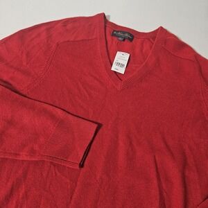 Brooks Brothers Brookstech Men's Merino Wool V-Neck Sweater Size L  NWT